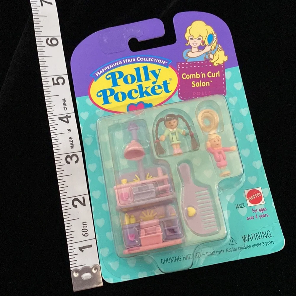 Vintage factory sealed Polly Pocket happening hair collection comb n’ curl salon